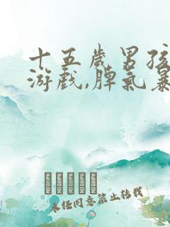 十五岁男孩沉迷游戏,脾气暴躁叛逆