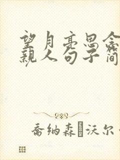 望月亮思念已故亲人句子简短