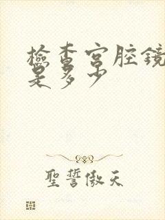 检查宫腔镜收费是多少