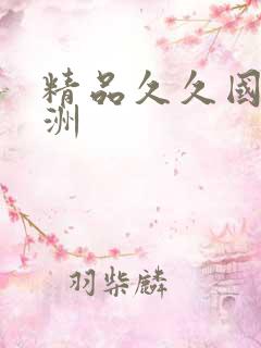 精品久久国产亚洲