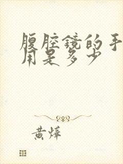 腹腔镜的手术费用是多少