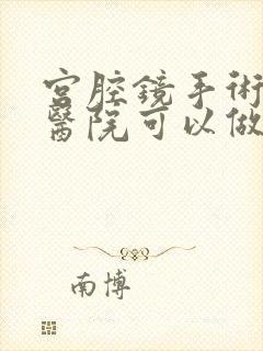 宫腔镜手术哪些医院可以做