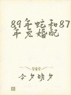89年蛇和87年兔婚配