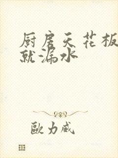 厨房天花板下雨就漏水