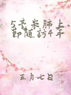 5毫米肺上小结节随访4年