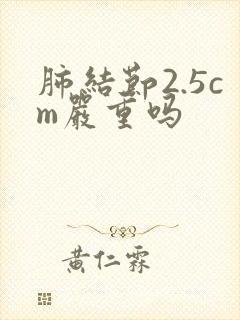 肺结节2.5cm严重吗