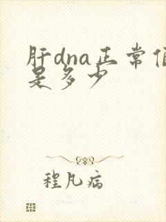 肝dna正常值是多少