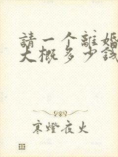 请一个离婚律师大概多少钱