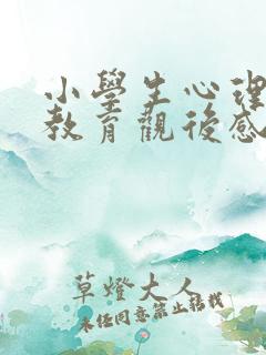 小学生心理健康教育观后感500字