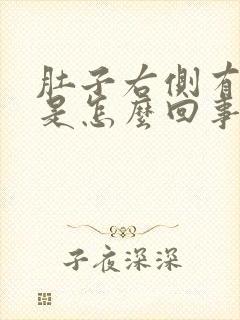 肚子右侧有硬块是怎么回事