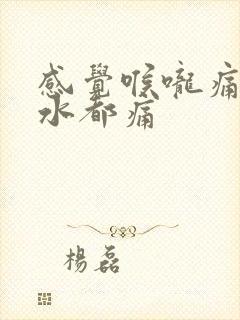 感觉喉咙痛咽口水都痛