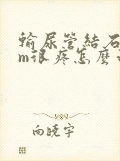 输尿管结石4mm很疼怎么治疗