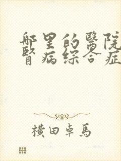 哪里的医院治疗肾病综合症好一些