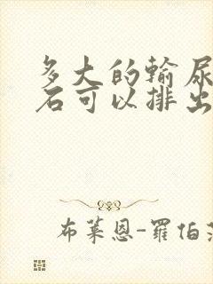 多大的输尿管结石可以排出