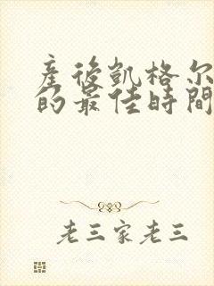 产后凯格尔运动的最佳时间