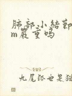 肺部小结节5mm严重吗