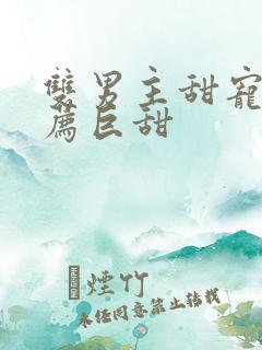 双男主甜宠文推荐巨甜