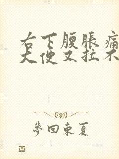 右下腹胀痛想拉大便又拉不出来