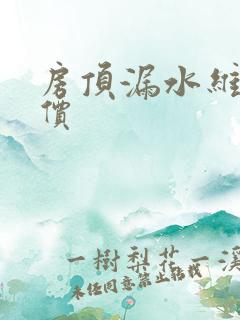 房顶漏水维修报价