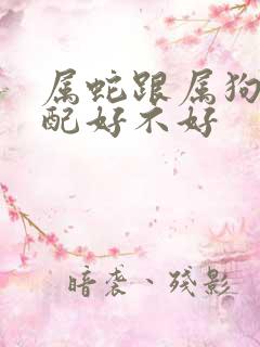 属蛇跟属狗的婚配好不好