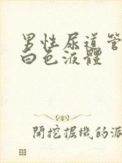 男性尿道管痒流白色液体