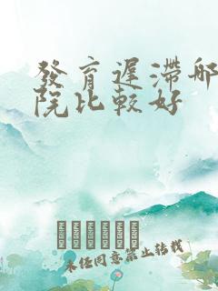 发育迟滞哪家医院比较好