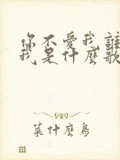 你不爱我谁会爱我是什么歌