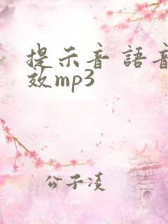 提示音 语音音效mp3