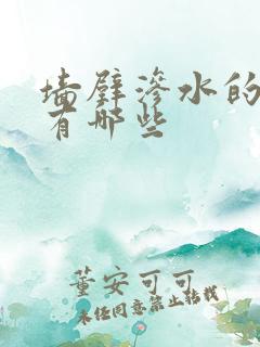 墙壁渗水的原因有哪些