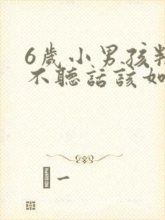 6岁小男孩叛逆不听话该如何管教?