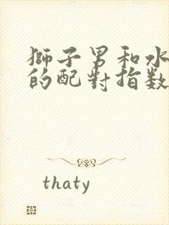 狮子男和水瓶女的配对指数