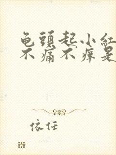 龟头起小红疙瘩不痛不痒是怎么回事