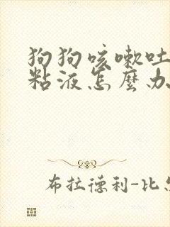 狗狗咳嗽吐白色粘液怎么办