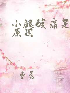 小腿酸痛是什么原因