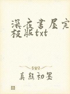 深夜书屋完整精校版txt