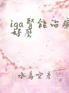iga肾能治疗好么
