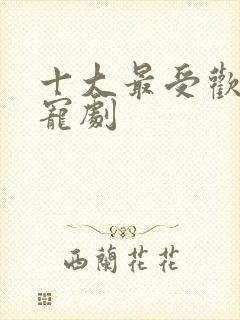 十大最受欢迎甜宠剧