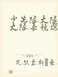 少先队大队委副大队长竞选演讲稿