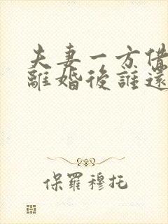 夫妻一方借的钱离婚后谁还