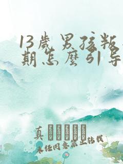 13岁男孩叛逆期怎么引导