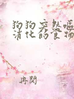 狗狗突然呕吐未消化的食物