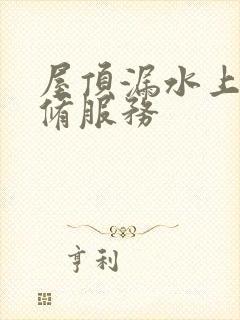 屋顶漏水上门维修服务