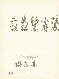 二岁的小孩不会说话怎么办