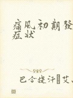 痛风初期发作的症状