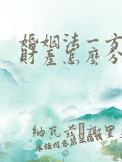 婚姻法一方出轨财产怎么分