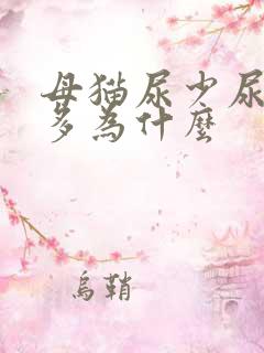 母猫尿少尿次数多为什么