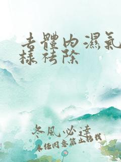 去体内湿气重怎样祛除