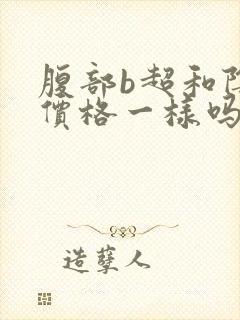 腹部b超和阴超价格一样吗