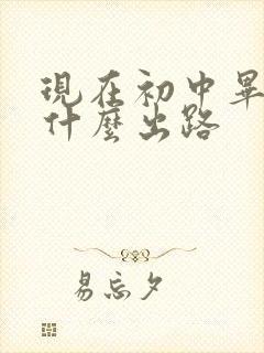 现在初中毕业有什么出路