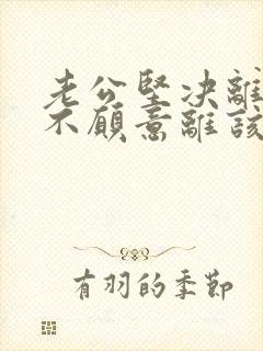 老公坚决离婚我不愿意离该怎样对付